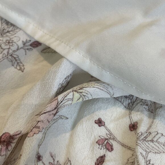 GAP Size XXL Floral Wrap Dress Ruffle 3/4 Sleeve Flowers 2X White V Neck - Picture 11 of 11